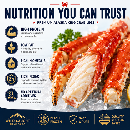 Premium Wild Caught Alaskan King Crab Legs | Fully Cooked & Flash Frozen