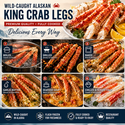 Colossal Alaskan King Crab Legs – Wild-Caught Premium Seafood | Ready to Heat & Enjoy