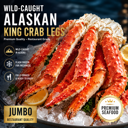 Colossal Alaskan King Crab Legs – Wild-Caught Premium Seafood | Ready to Heat & Enjoy