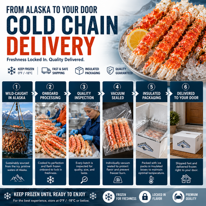 Colossal Alaskan King Crab Legs – Wild-Caught Premium Seafood | Ready to Heat & Enjoy